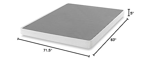 ZINUS 5 Inch Metal Smart Box Spring with Quick Assembly, Mattress Foundation, Strong Metal Frame, Easy Assembly, Queen
