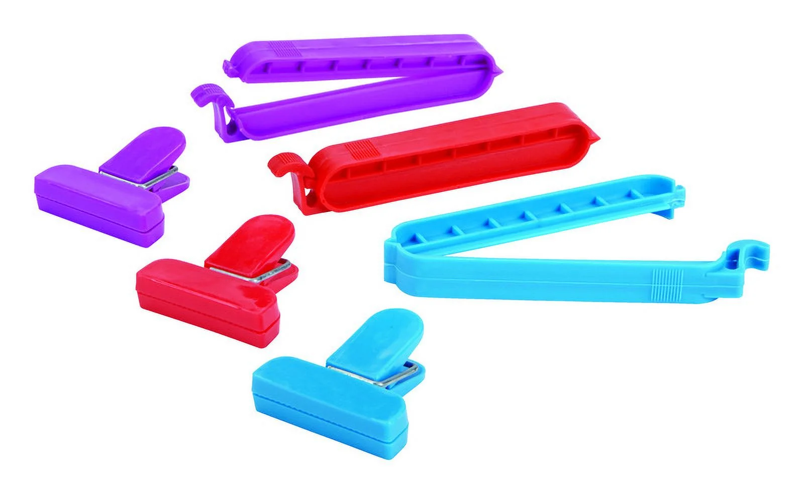 12 Pc, Home Plus Assorted Plastic Bag Clips