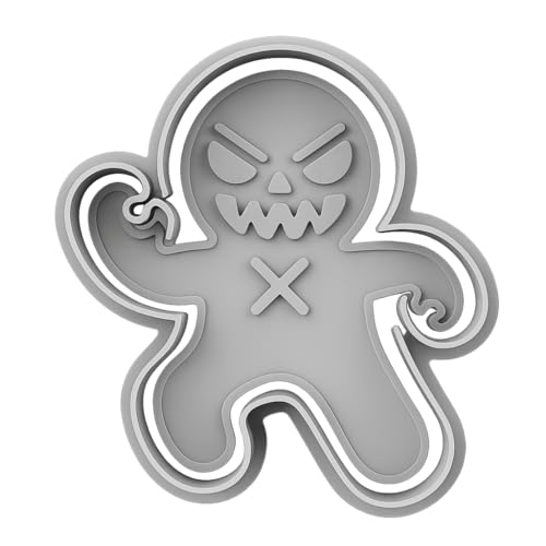 Mighty Gadget Monster Gingerbread Man Cookie Cutter & Stamp - 4x3