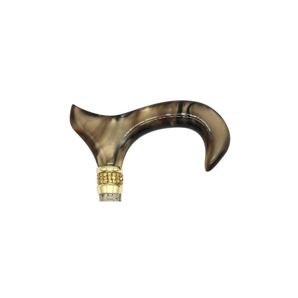 Classy Walking Canes Adjustable Fashionable Khaki Rhinestone and Pearls