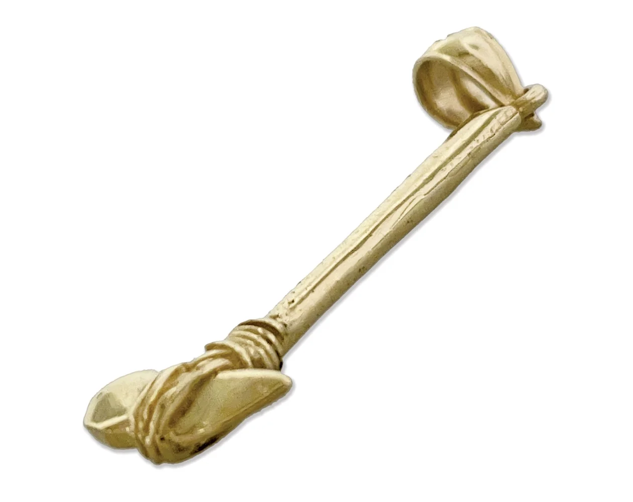 14K Gold 3D Tomahawk Ax Pendant
