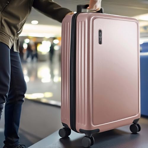 22 Inch Carry On Luggage 22x14x9 Airline Approved, Carry On Suitcase with Wheels, Hard-shell Carry-on Luggage, Durable Luggage Carry-On, Black Small Suitcase with Cosmetic Case