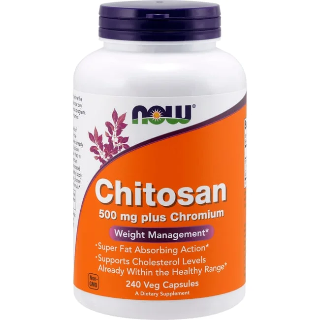 NOW Supplements, Chitosan 500 mg plus Chromium, Weight Management*, 240 Veg Capsules