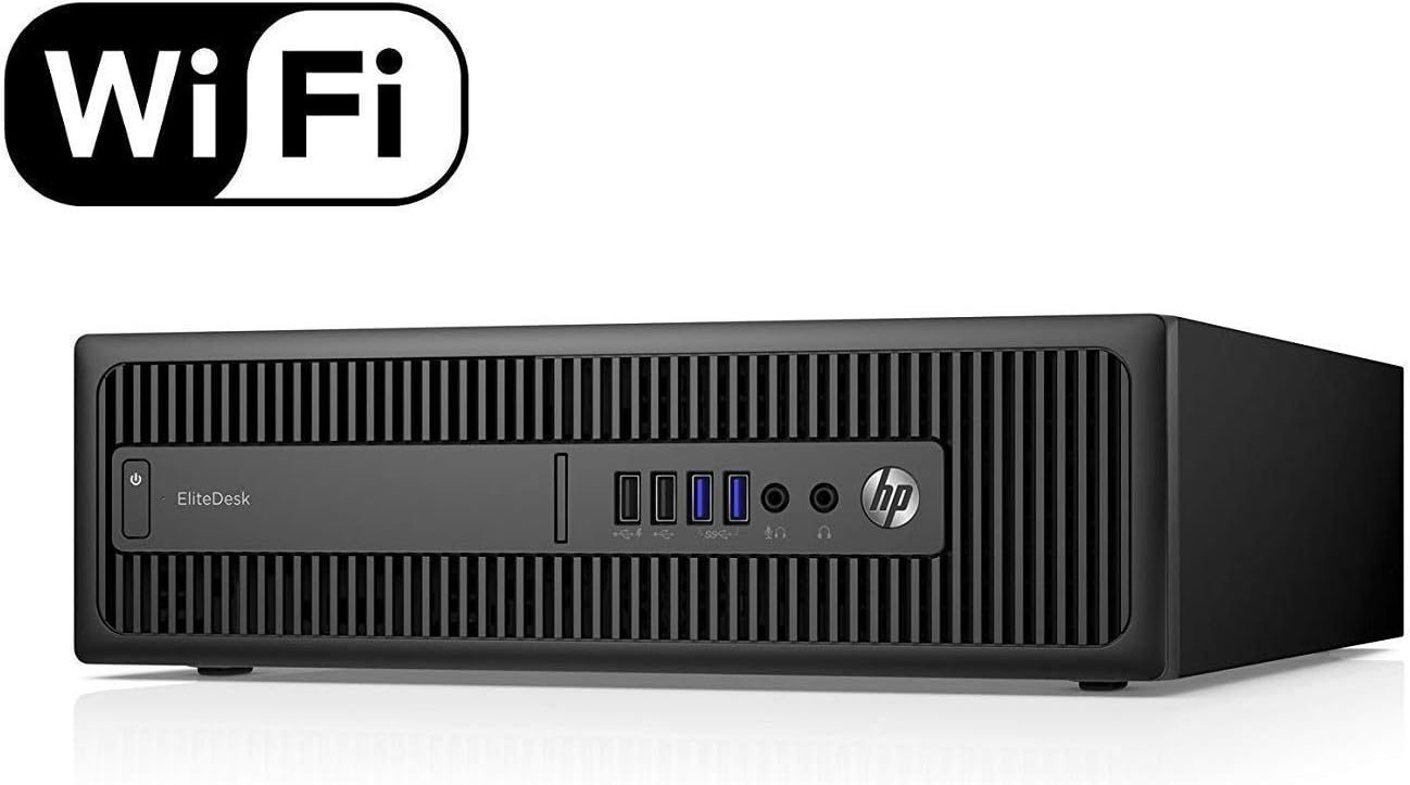 HP EliteDesk 800 G1 SFF High Performance Business Desktop Computer, Intel Quad Core i5-4590 up to 3.7GHz, 8GB RAM, 2TB HDD, 256GB SSD (Boot), DVD, WiFi, Windows 10 Professional (Renewed)