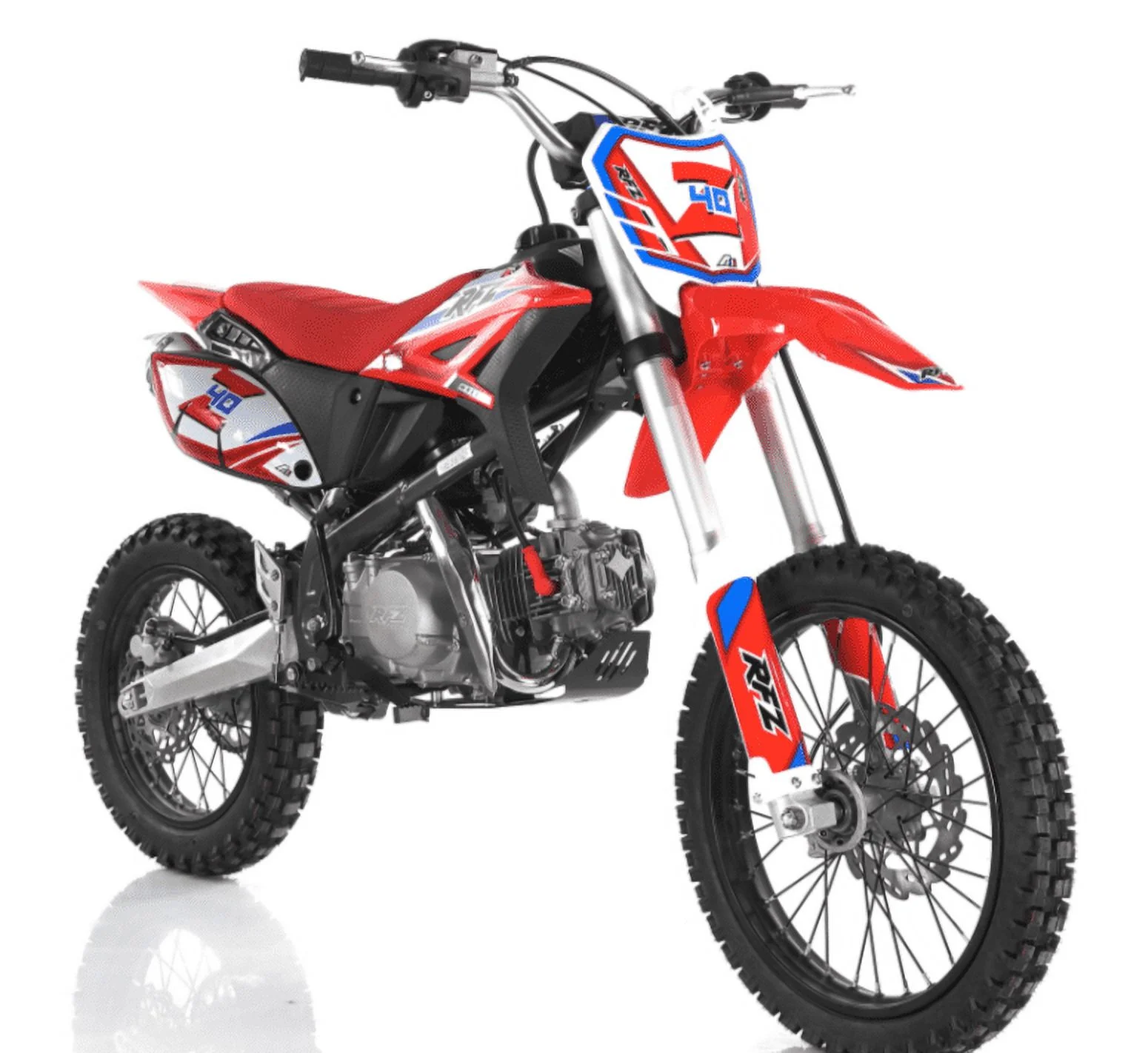 Apollo RFZ 140 Z40 Dirt Bike - Manual Transmission (17'/14') tires-Blue