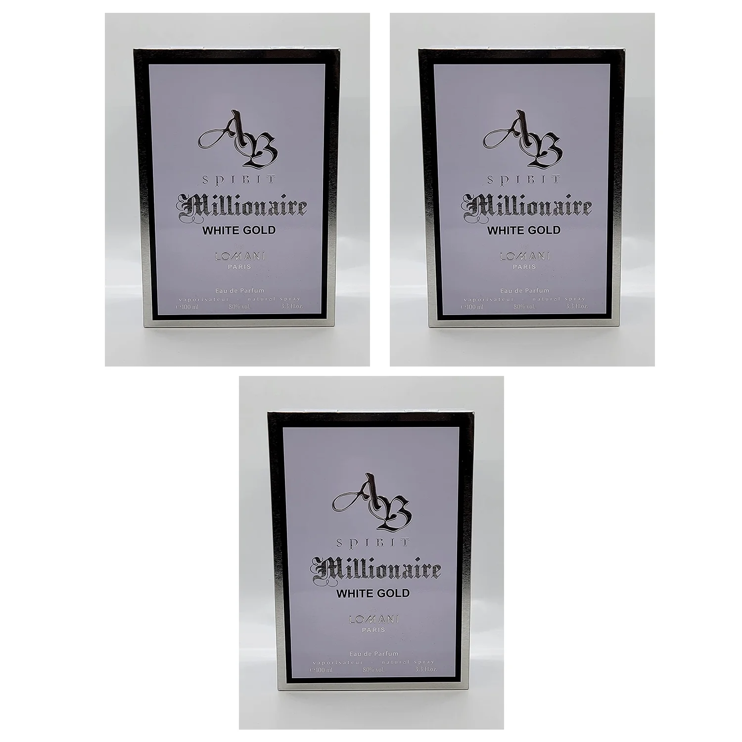 Lomani Spirit Millionaire White Gold Men EDP Cologne Spray 3.3 oz