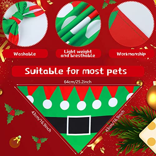 Sadnyy 86 Pcs Christmas Dog Bows for Christmas Bowtie Set Include Adjustable 6 Xmas Bandanas 20 Neckties 20 Bowties 40 Hairpins for Dogs Cats Pets Grooming Accessories