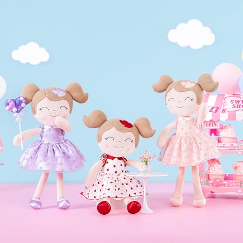 Gloveleya Baby Girl Gift First Baby Doll Plush Doll Print Sunflowers