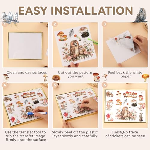 16 Sheets Christmas Rub on Transfers for Crafts and Furniture Rub on Transfers Stickers Xmas Snowman Reindeer Stickers Rub on Decals for DIY Wood Fabric Envelope Crafts, 5.9 x 5.9 Inch(Farmhouse)