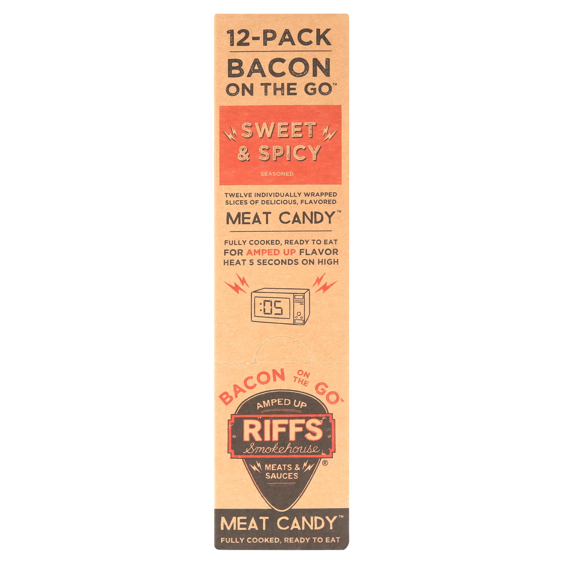 Riffs Bacon on the Go, Sweet and Spicy, 1oz, 12Ct