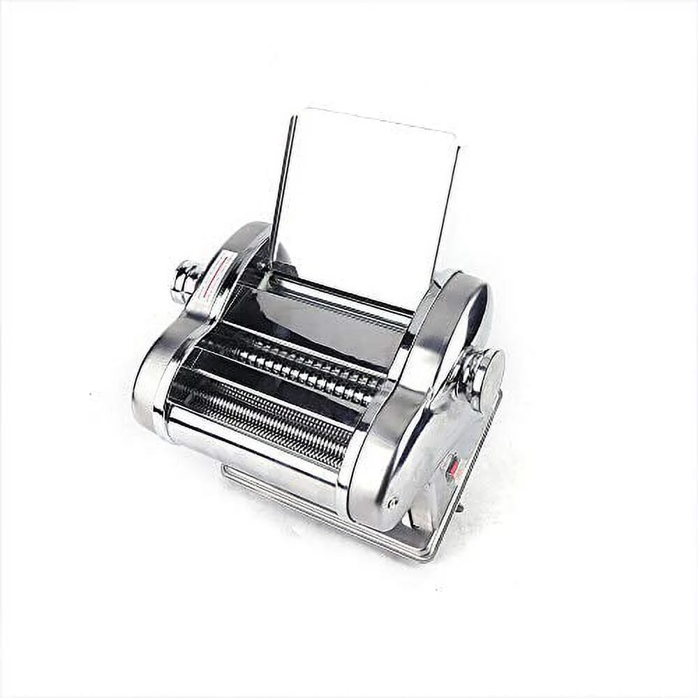 Oukaning 110V Electric Noodle Maker Commercial Stainless Steel Noodle Press 6 Adjustable Thickness 2 Blades