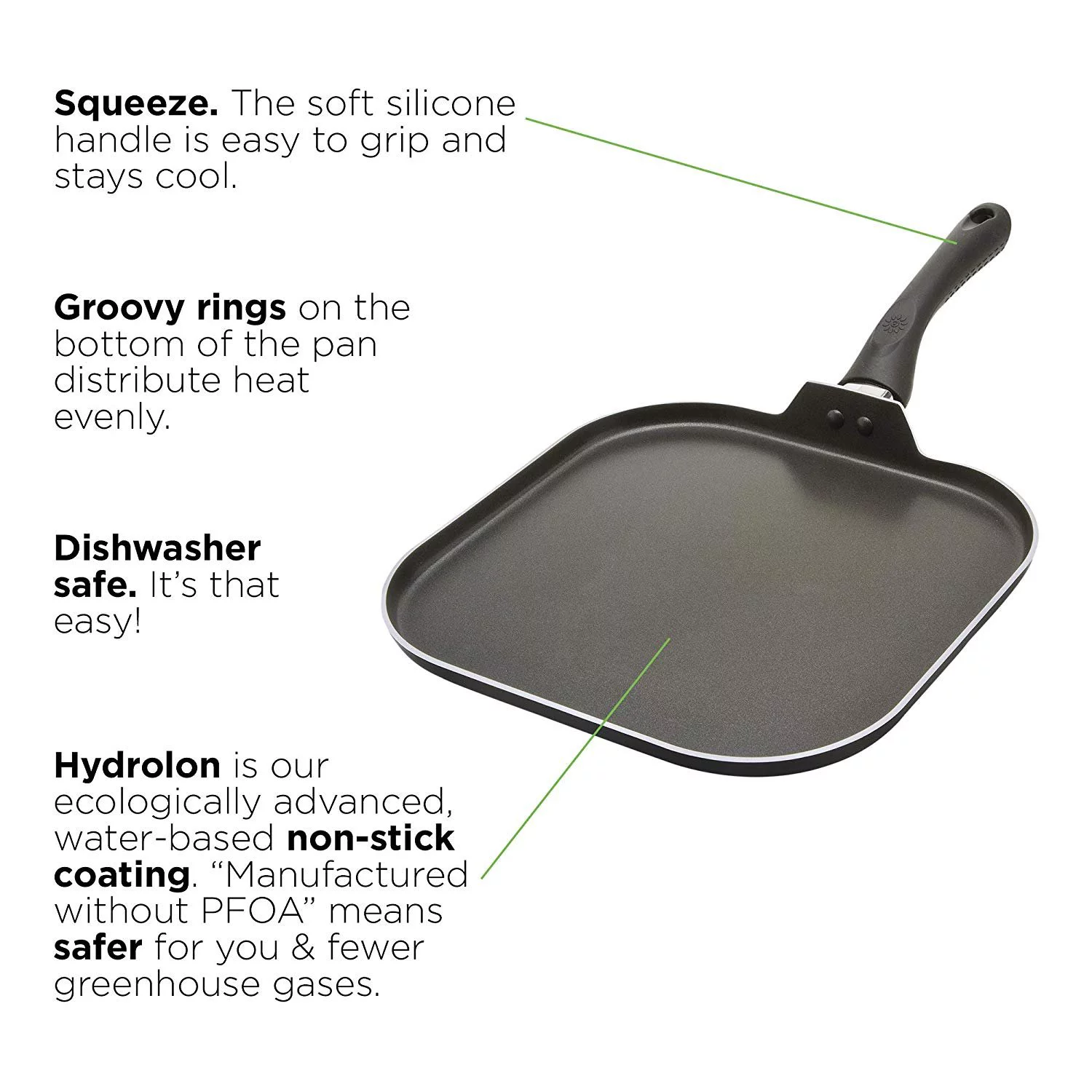 Ecolution EABK-3228 Griddle, Aluminum, 11