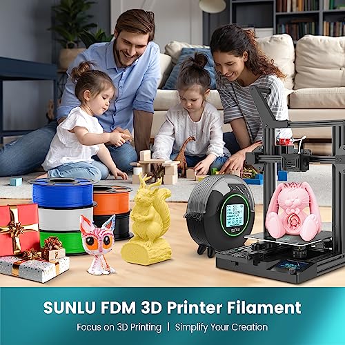 SUNLU Real Wood Fiber PLA Filament, Neatly Wound 1.75mm Dimensional Accuracy +/- 0.03mm, Fit Most FDM 3D Printers, 4kg in Total, 1kg per Spool, 4 Pack,（Wood+Fiber Cherry+Fiber Maple+Fiber Walnut）