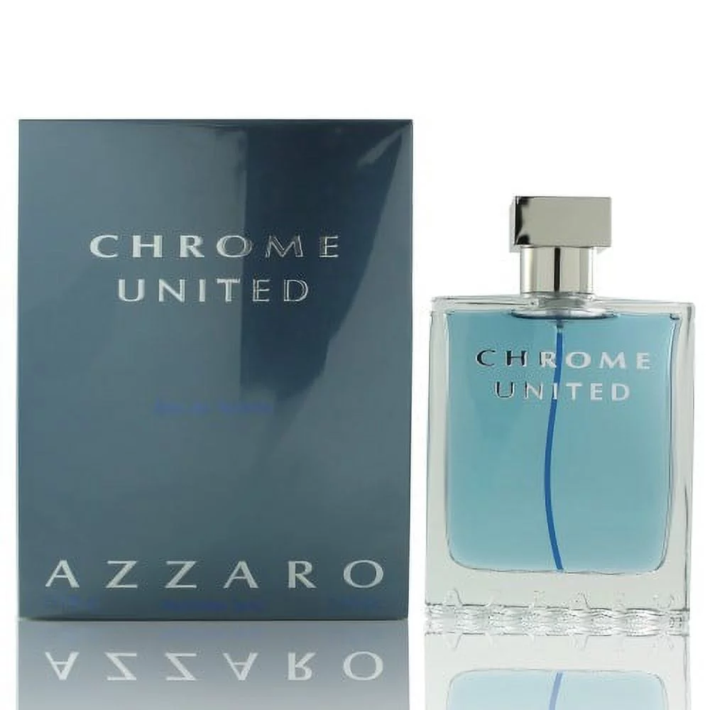 Azzaro Chrome United 3.3 Oz Eau De Toilette Spray Box For Men