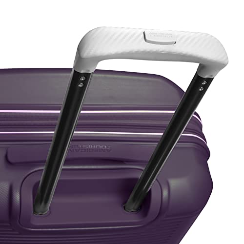 American Tourister Stratum 2.0 Expandable Hardside Luggage with Spinner Wheels, Purple Haze, Carry-on