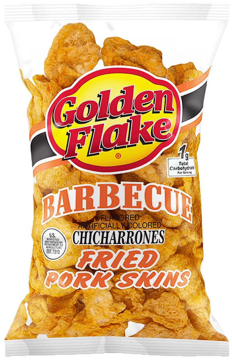 Golden Flake Fried Pork Skins Variety Pack: Old Fashioned, Barbecue, Sweet Heat Barbecue (1 Bag of Each)