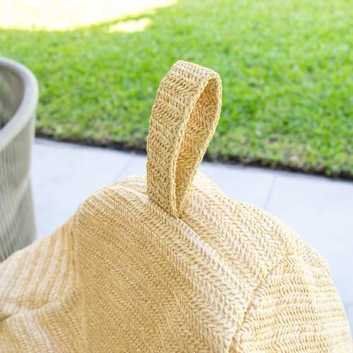 Big Joe Tuffet Weatherproof Bean Bag Chair, Paprika Bella Sunmax, Durable Weather Resistant Fabric, 2.5 feet Teardrop