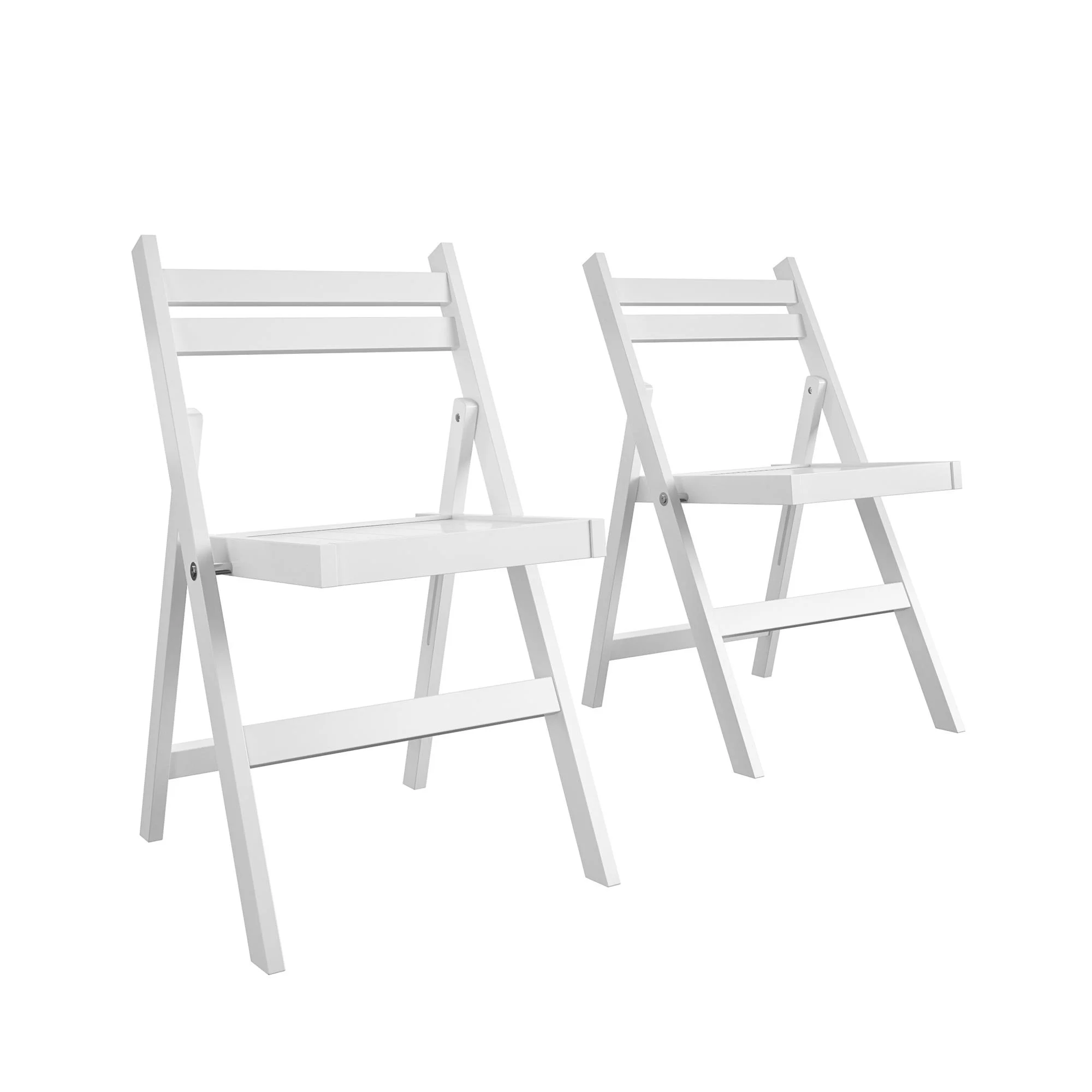 COSCO XL Folding Wood Chair, Gray, 2-Pack