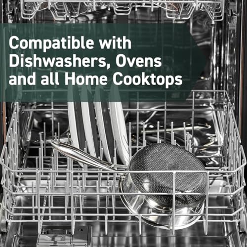 HexClad Hybrid Nonstick 1-Quart Saucepan with Tempered Glass Lid, Stay-Cool Handle, Dishwasher Safe, Induction Ready, Compatible with All Cooktops