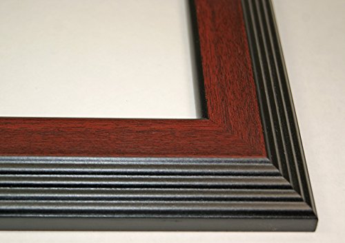 4” x 6” Multiple Opening Picture Frame Collage with 6 holes, Manhattan Black Frame with 8 x 26-inch White Mat, Full-Strength Glass, Photo Collage for Wall, 6 Openings