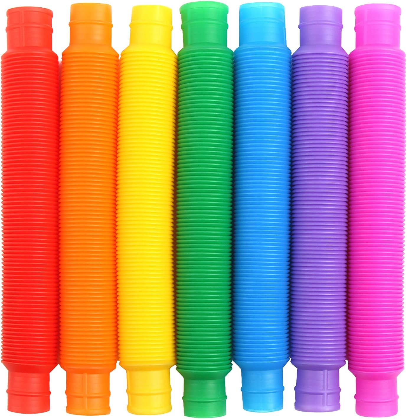 7 Pieces Jumbo Pop Toobs Fidget Toys,Pop Tubes Sensory Toys for Kids Adults DIY Decompression ADHD Autism