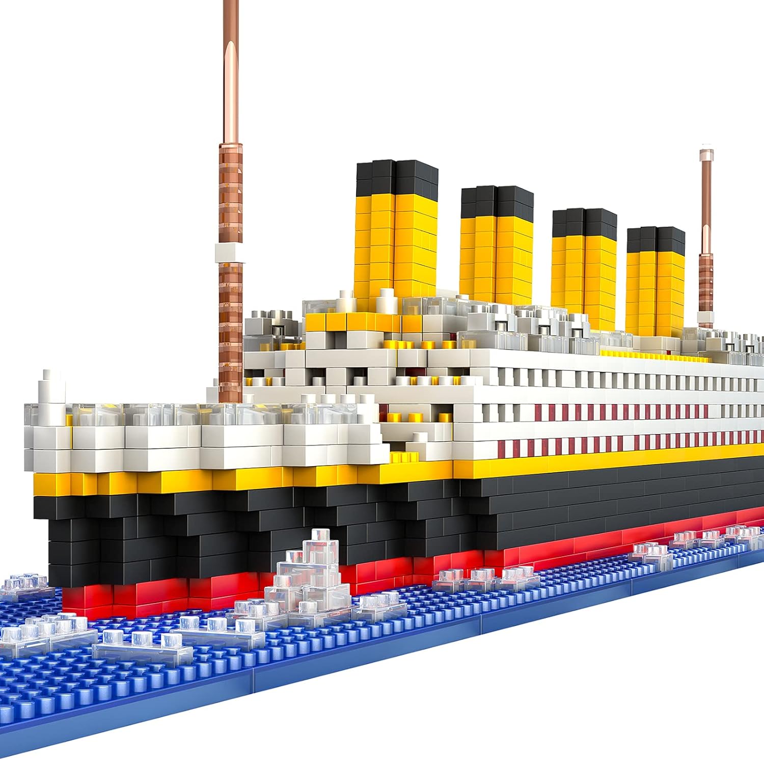 SEASUN Titanic Ship Micro Mini Building Blocks Set, 1860pcs 3D Titanic Model Building Set Micro Mini Blocks, DIY Bricks Toys Gift for Adults and Kids Age 14+