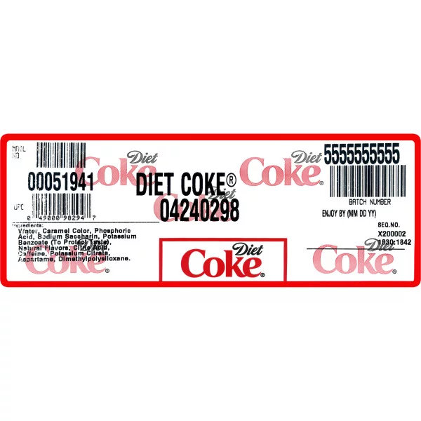 Diet Coke Bag in box, 2.5 Gallons