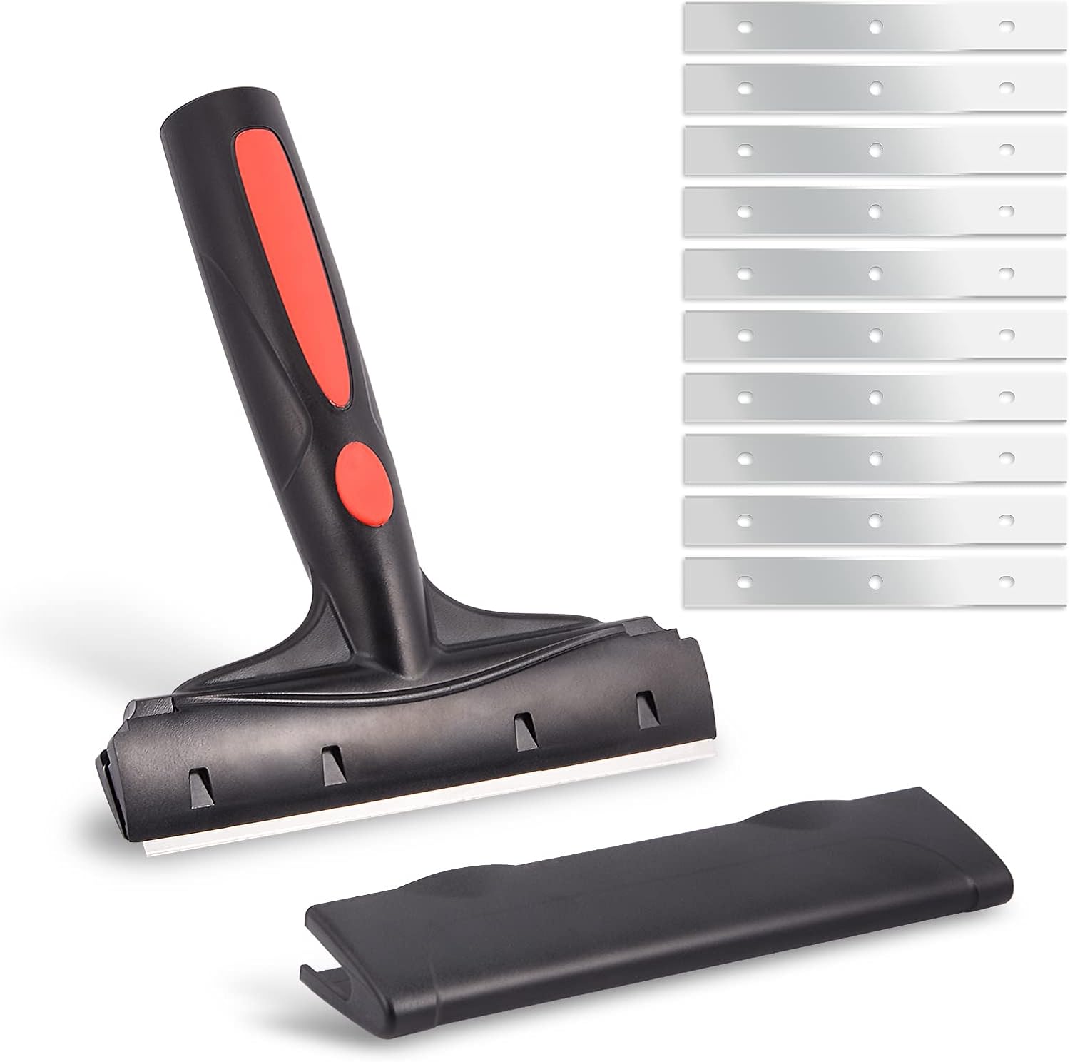 EHDIS Razor Blade Scraper Putty Knife Floor Paint Scraper for Wood,Window Glass Wallpaper Remover,Painting Stripping Tools, Adhesive Removal Floor Scraper