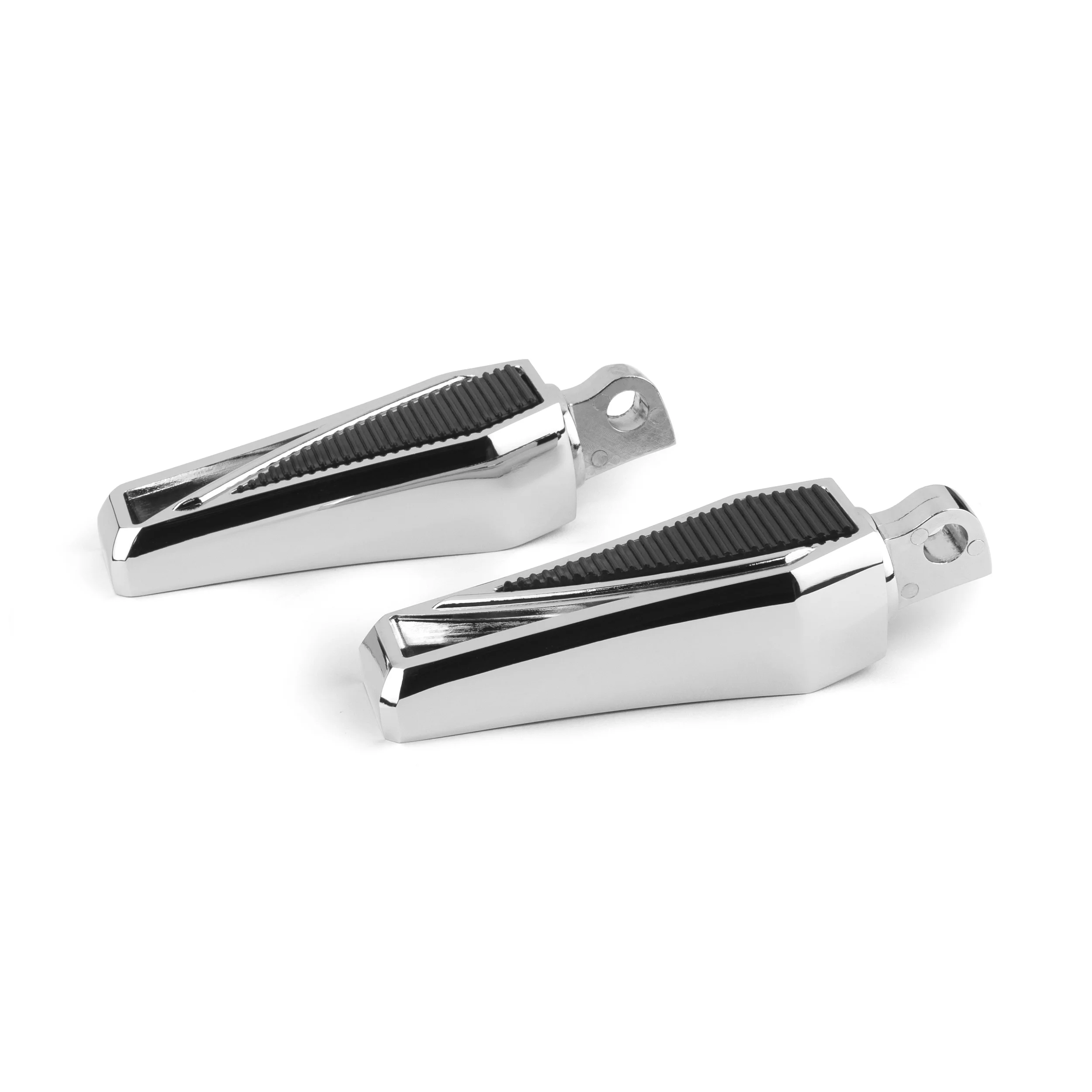 Krator Phantom Foot Pegs Footrest, 1 Pair, Chrome, Compatible with 1998-2006 Harley Davidson Road King Classic EFI FLHRCI