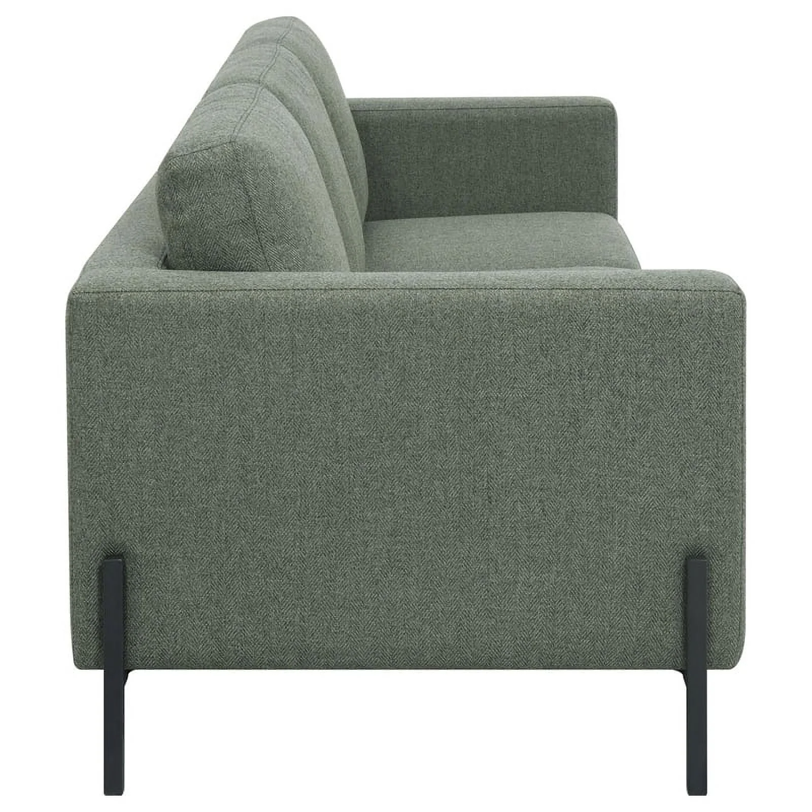 Pemberly Row 2-Piece Upholstered Fabric Sofa Set with Track Arms in Sage