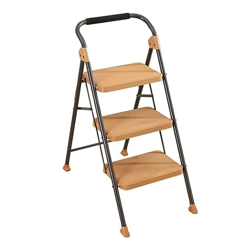 folding ladder 3 Step Ladder, Folding Step Stool for Adults/Kid with Widening and Thicken Non-Slip Pedals, 330LBS Capacity Lightweight Portable & Collapsible Ladder, Perfect for Home Kitchen Library s