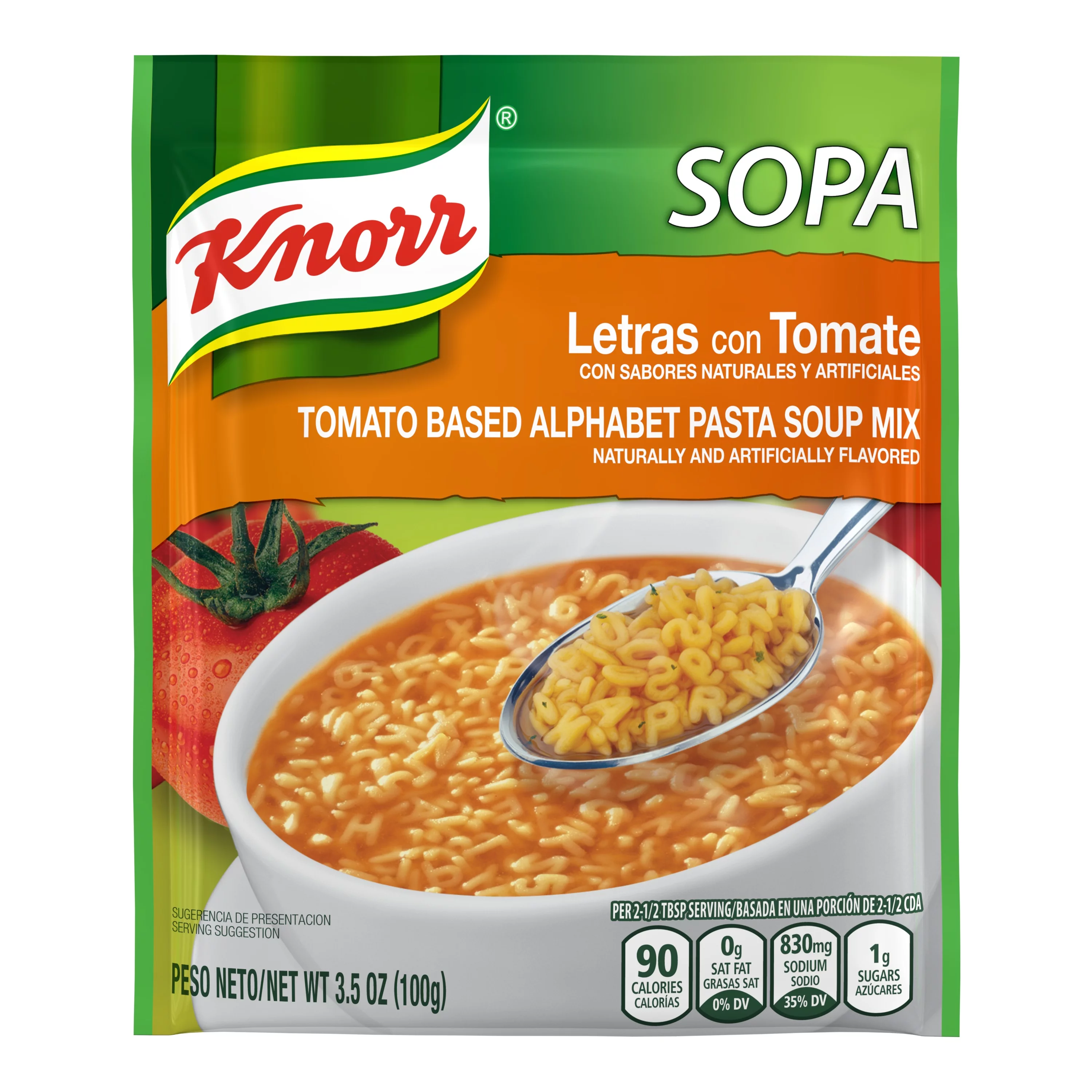 Knorr Pasta Soup Mix Tomato Based Alphabet Pasta 3.5 oz (Pack of 14)