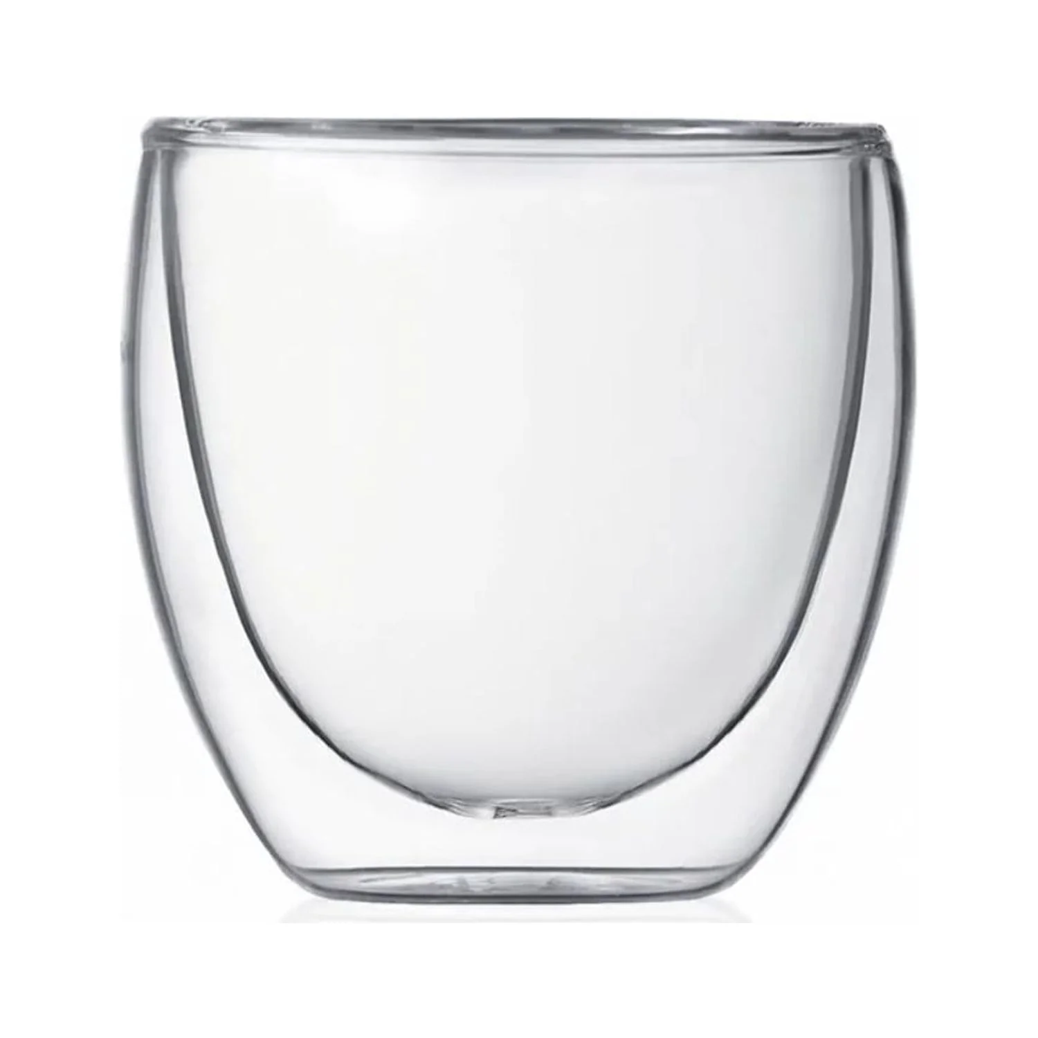 Bodum 2 pcs Glass, Double Wall, extra Small, 0.08 l, 2.5 oz