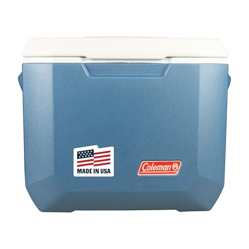 Coleman Xtreme 50qt Rolling Cooler with Wheels, Extra-Walled Insulation Keeps Ice up to 5 Days, Portable Wheeled Hard Chiller