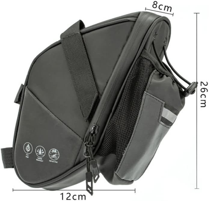 Bike Pouch Bicycle Saddle Bag Bike Bag Rainproof Cycling panniers Seatpost Reflective Rear Seat Bikepacking Bags