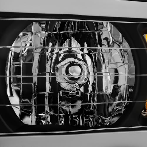 AKKON -Fits 2002-2005 Dodge Ram 1500/2500/3500 Black Headlight Pair w/LED Greeting Lamp Switchback DRL Sequential Signal