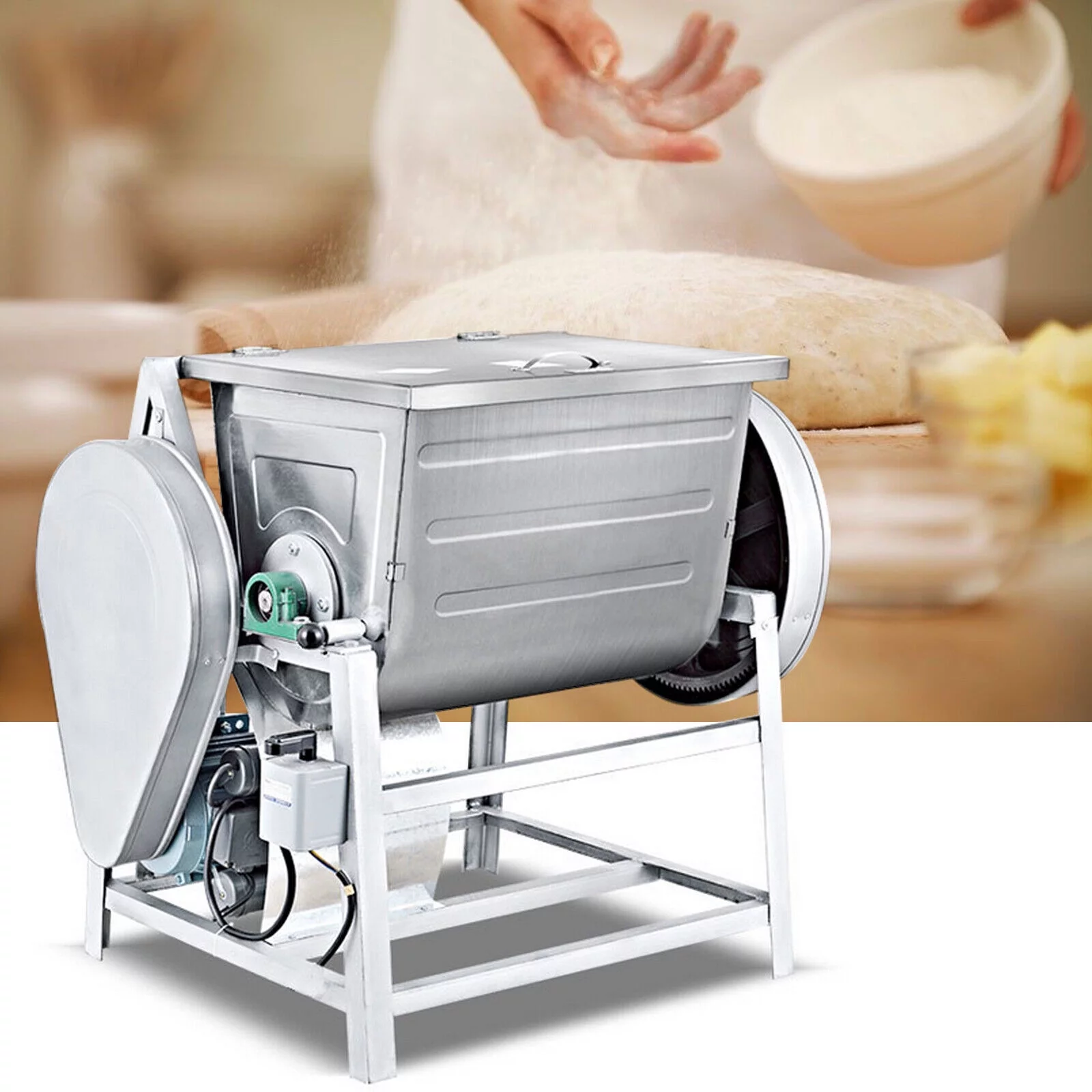 Wuzstar Electric Spiral Dough Mixer Commercial 2 Speed 30QT Dough Kneading Machine Kitchen Food Equipment 110V Dough Food Mixer