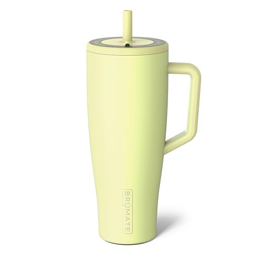 BrüMate Era 40 oz Tumbler with Handle and Straw | 100% Leakproof Insulated Tumbler with Lid and Straw | Made of Stainless Steel | Cup Holder Friendly Base | 40oz (Nightfall Blue)