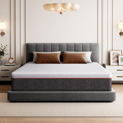 Marsail 6 Inch Twin Size Mattress, Cooling Gel Memory Foam, Fiberglass Free Breathable Cooling Bed Twin Mattress, Medium-Firm in A Box
