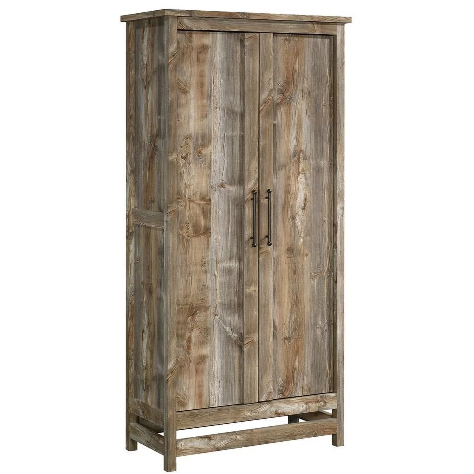 Pemberly Row Modern Engineered Wood Storage Cabinet in Rustic Cedar/Brown