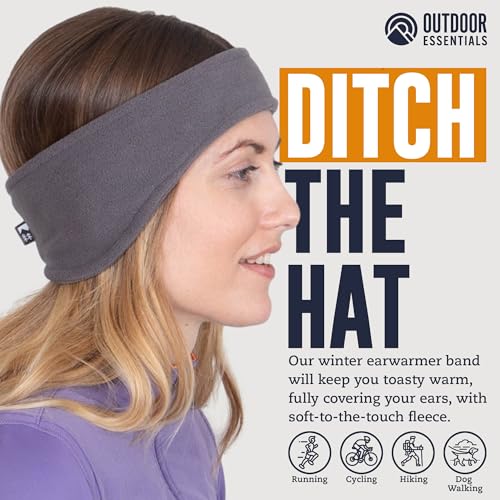 OutdoorEssentials Ear Warmer Headband for Women - Winter Ear Muffs, Running Ear Warmer - Sports Fleece Headbands for Women