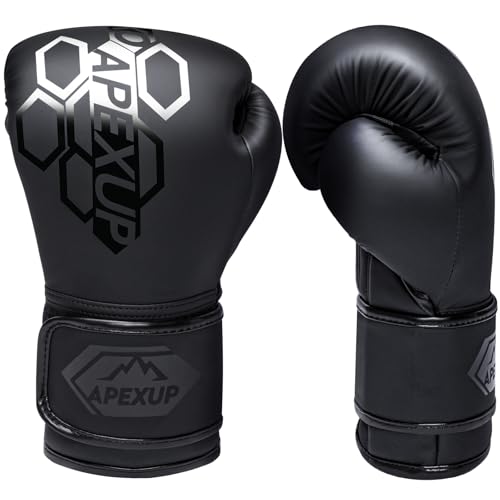 APEXUP Boxing Gloves for Men Women, Integrated Thickened Padding, Boxing Training Kickboxing Heavy Bag Gloves for MMA Kickboxing Muay Thai Sparring