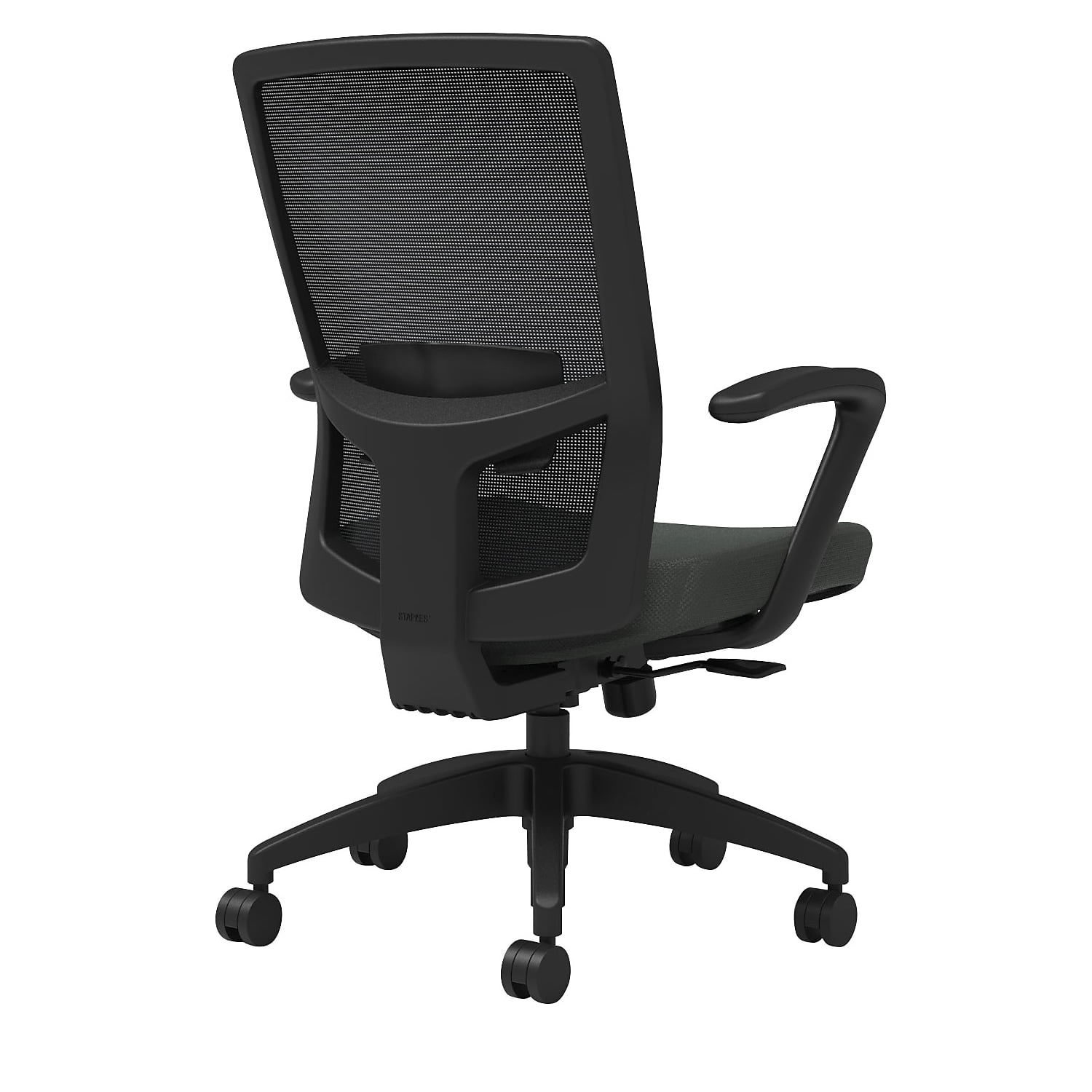 Union & Scale Fabric Task Chair Iron Ore Adjustable Lumbar Fixed Arms 52290