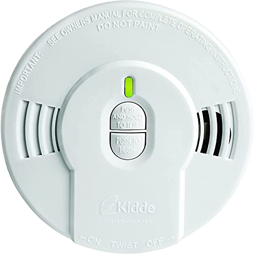 Kidde Smoke Detector, 10-Year Battery Powered, LED Warning Light Indicators
