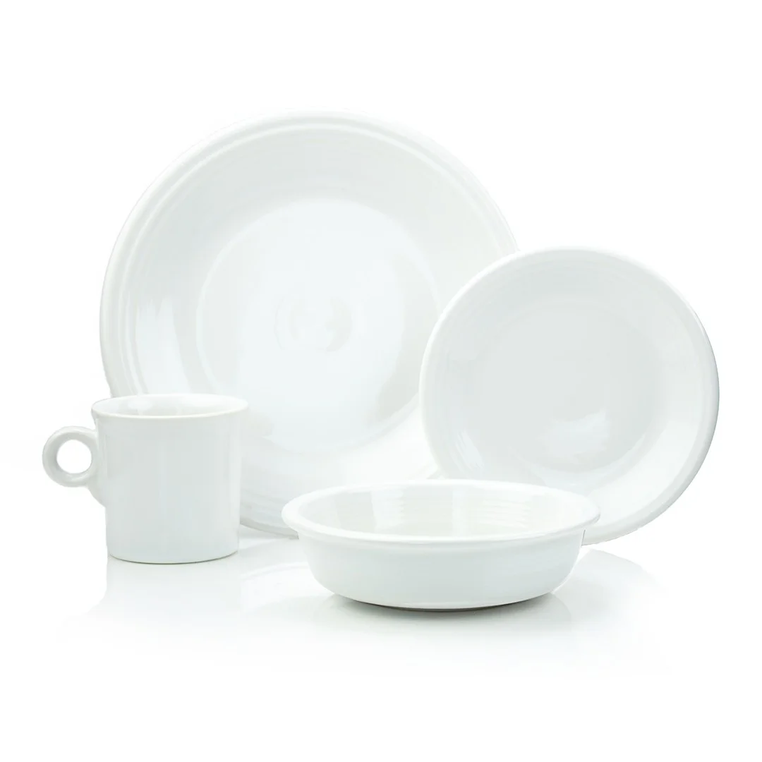 Fiesta 16-Piece Dinnerware Set In White