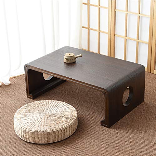 Wooden Coffee Table Low Table Simple Small Tea Table Laptop Table Mini Table Study Table Bedroom Breakfast Table (Color : Brown, Size : 60x40x30cm) (Wood Color 60x40x30cm)