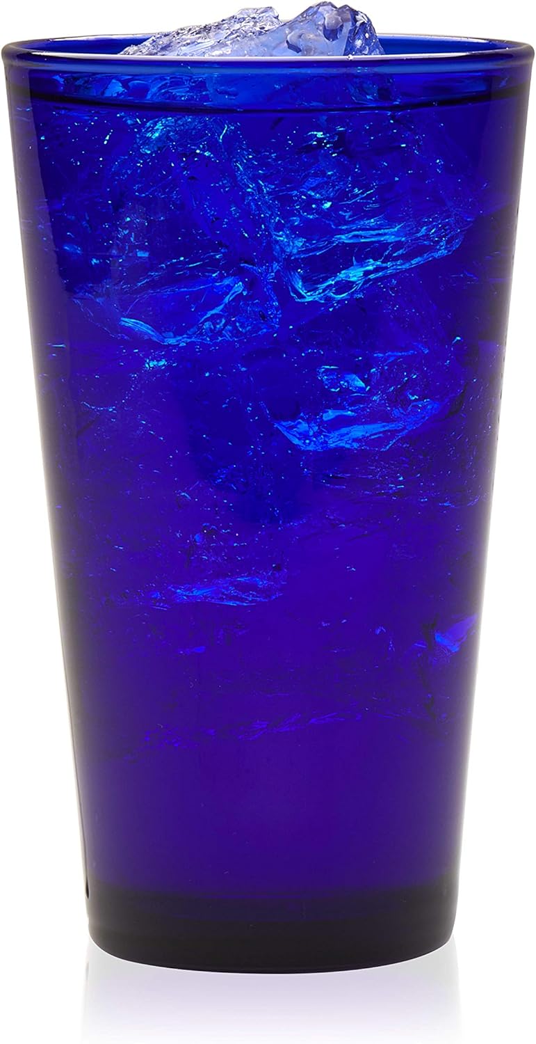Libbey Glass Cobalt, 8 Count (Pack of 1), Flare