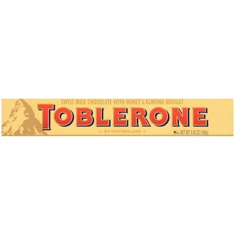 Toblerone Milk Chocolate Bar Candy, 3.52 Ounces, 80 Per Case