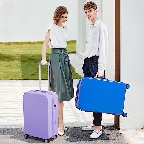 mixi Upgrade Carry on Luggage 14 Inch Underseat Personal Item Suitcases with Spinner Wheels, Hardside Rolling Suitcase PC with TSA Lock Lightweight Travel Case, Fine Grid Black