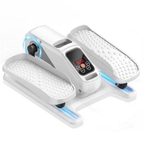 Under Desk Elliptical Machine, Electric Ellipse Leg Exerciser While Sitting for Seniors Adults, Quiet & Portable Electric Seated Pedal Exerciser with Remote Control, 15 Adjustable Speeds, 5 Auto Modes